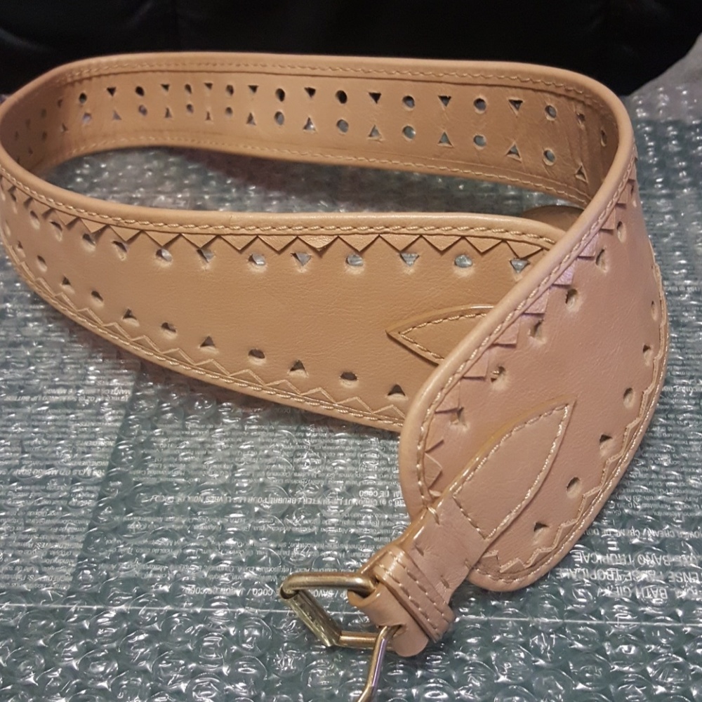 Rebecca Taylor Pink/Tan Leather Belt